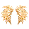 Exaggerated Distinctive Women's Metal Earrings With Irregular Fold Texture And Geometric Design Electroplated