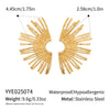 Exaggerated Everyday Versatile Geometric Stud Earrings For Women Stainless Steel Electroplated