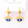 304 Stainless Steel 18K Gold Plated Exaggerated Plating Inlay Eye Artificial Pearls Rhinestones Bracelets Earrings Necklace