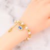 304 Stainless Steel 18K Gold Plated Exaggerated Plating Inlay Eye Artificial Pearls Rhinestones Bracelets Earrings Necklace