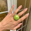 Exaggerated Fashion Candy Color Acrylic Geometric Ring Jewelry For Women