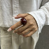 Exaggerated Fashion Candy Color Acrylic Geometric Ring Jewelry For Women