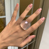 Exaggerated Fashion Candy Color Acrylic Geometric Ring Jewelry For Women