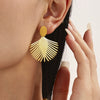 Exaggerated Fashion Highend Stainless Steel Gold Plated Geometric Earrings With Electroplating For Women