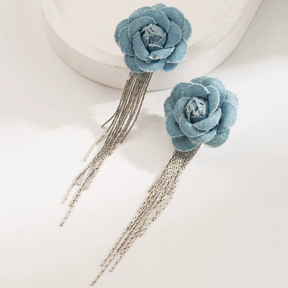 Exaggerated Fashion Women's Earrings Alloy S925 Silver Needle Flower Micropaved