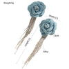 Exaggerated Fashion Women's Earrings Alloy S925 Silver Needle Flower Micropaved