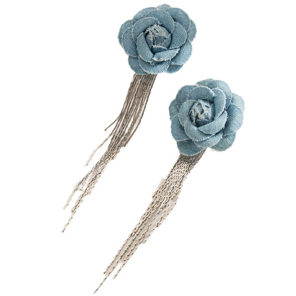 Exaggerated Fashion Women's Earrings Alloy S925 Silver Needle Flower Micropaved
