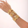 Exaggerated Flower Petal Opening Bracelet 316L Stainless Steel 18K Gold Plated