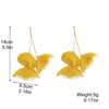 Exaggerated Flower Tassel Fabric Handmade Earrings Sweet Style