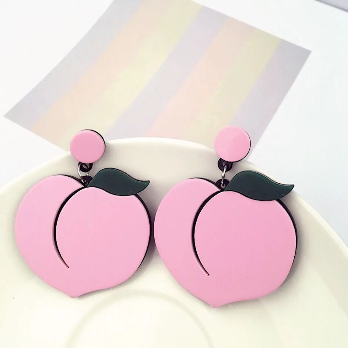 Exaggerated Fruit Lemon Strawberry Watermelon Acrylic Long Earrings Women