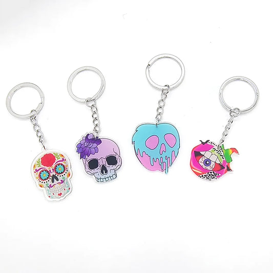 Exaggerated Funny Skull Arylic Alloy Halloween Bag Pendant Keychain