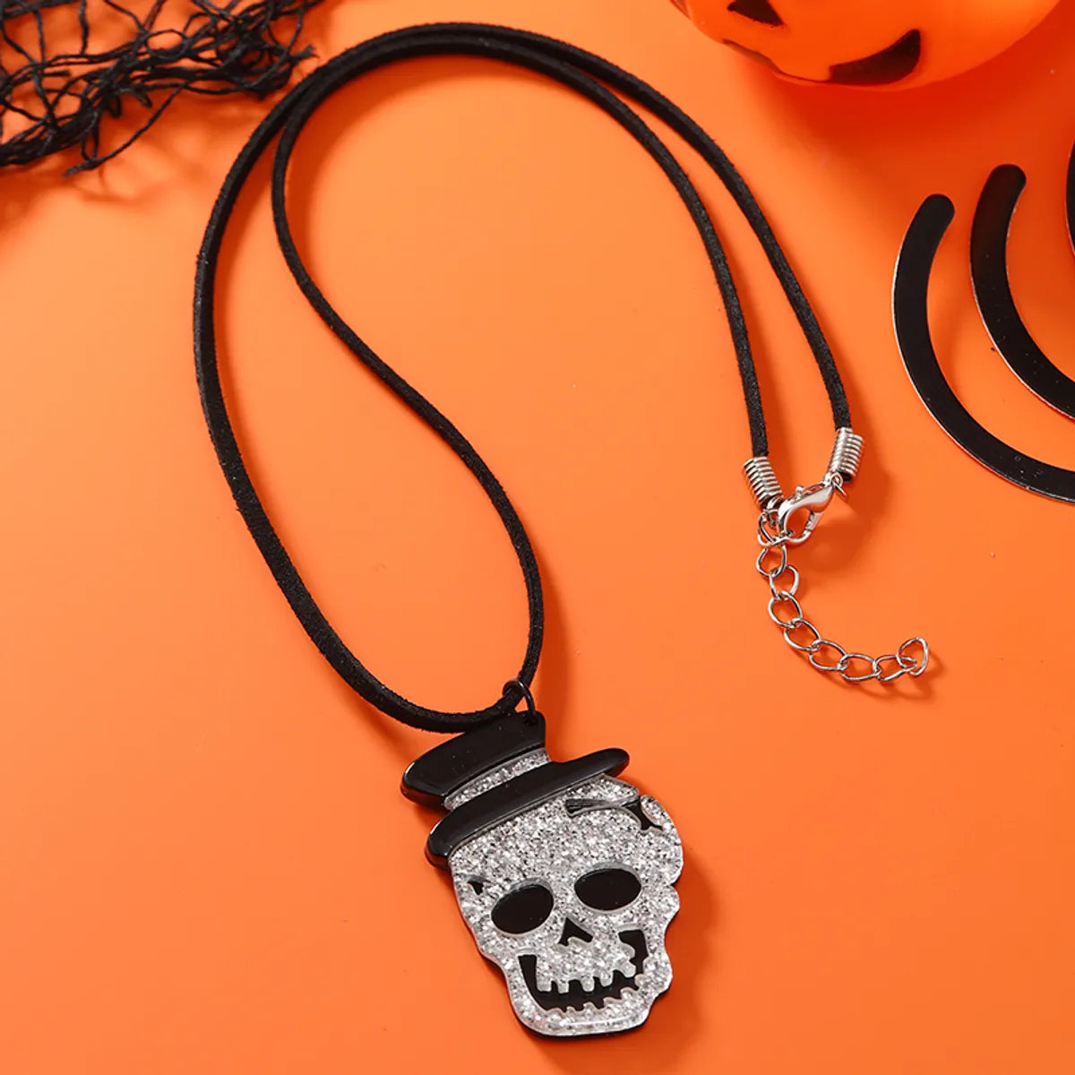 Exaggerated Funny Skull Arylic Halloween Easter Unisex Pendant Necklace