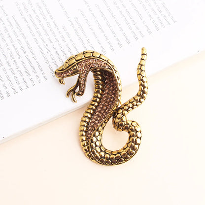 Exaggerated Funny Snake Alloy Unisex Brooches