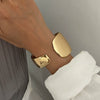 Exaggerated Geometric Alloy Electroplated Bracelet