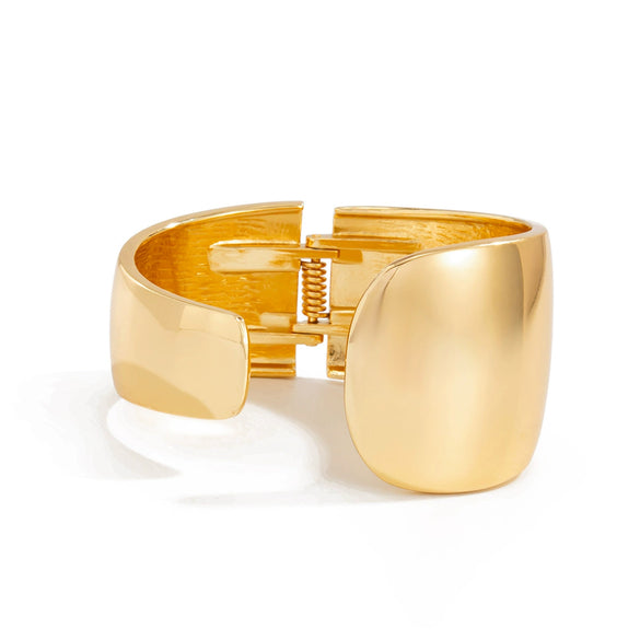 Exaggerated Geometric Alloy Electroplated Bracelet