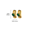 Exaggerated Geometric Copper Goldplated Unisex Earrings With Electroplating