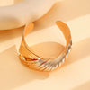 Exaggerated Geometric Iron Alloy Electroplated Cross Twisted Opening Bangle Bracelet For Women