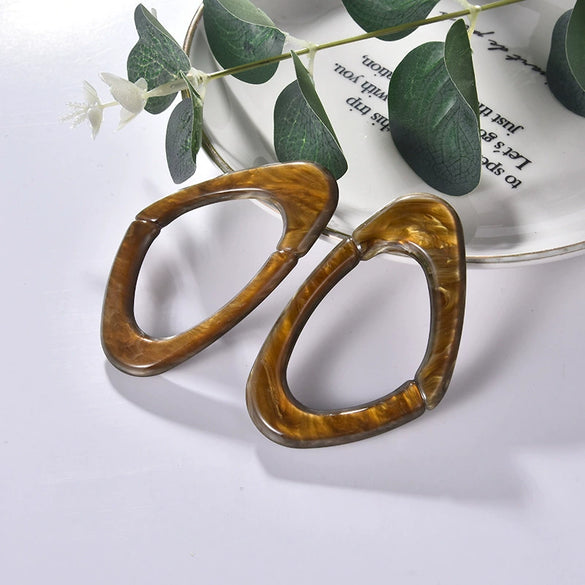 Exaggerated Geometric Long Earrings In Acrylic Creative And Original Design