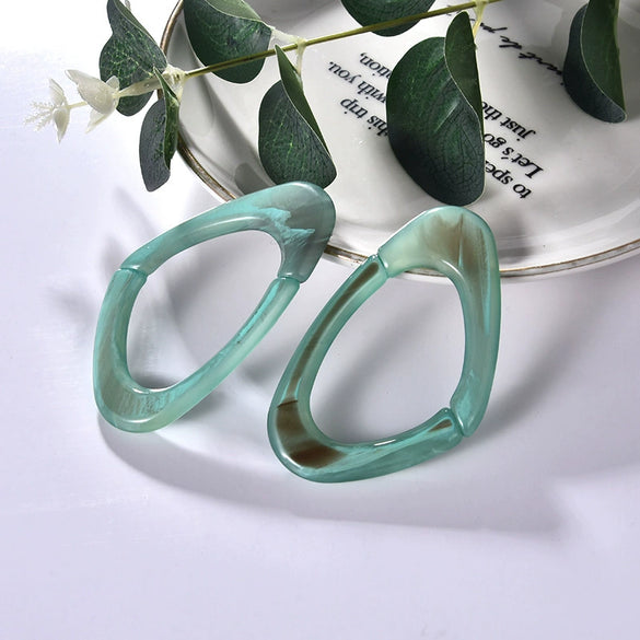 Exaggerated Geometric Long Earrings In Acrylic Creative And Original Design