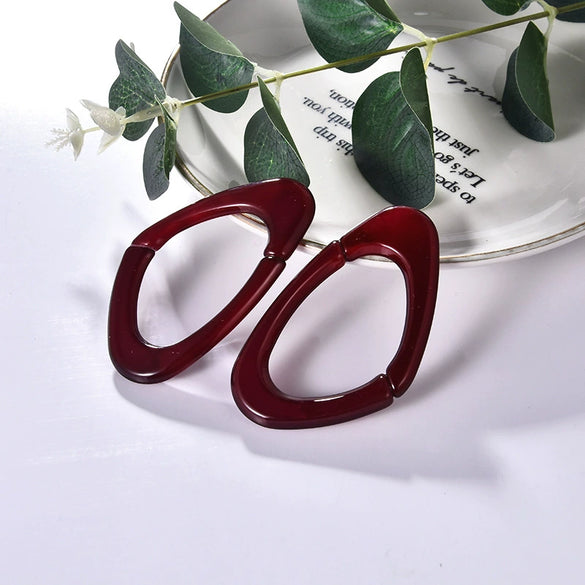 Exaggerated Geometric Long Earrings In Acrylic Creative And Original Design
