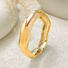 Exaggerated Geometric Metal Electroplated Irregular Wave Wide Spring Bracelet