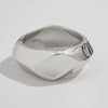 Exaggerated Geometric Metal Electroplated Irregular Wave Wide Spring Bracelet