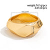 Exaggerated Geometric Metal Facet Electroplated Bracelet With Personality Design