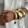 Exaggerated Geometric Metal Facet Electroplated Bracelet With Personality Design