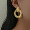 Exaggerated Geometric Metal Gold Plated Earrings For Women