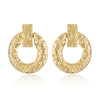 Exaggerated Geometric Metal Gold Plated Earrings For Women