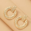 Exaggerated Geometric Metal Gold Plated Earrings For Women