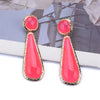 Exaggerated Geometric Metal Inlay Resin Women'S Drop Earrings