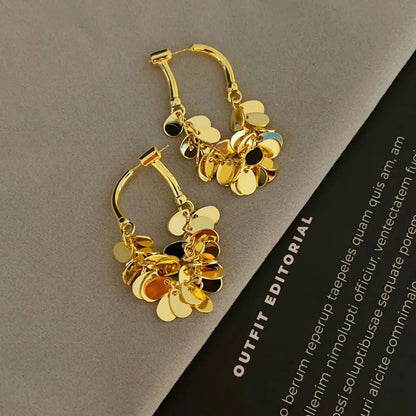 Exaggerated Geometric Metal Plating Women's Earrings