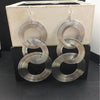 Exaggerated Geometric Multi Layer Circle Earrings In Electroplated Alloy For Women And Men Trendy Dangle Statement Ear Jewelry