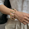 Exaggerated Geometric Resin Handmade Splicing Elastic Bracelet