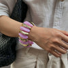 Exaggerated Geometric Resin Handmade Splicing Elastic Bracelet