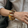 Exaggerated Geometric Resin Handmade Splicing Elastic Bracelet