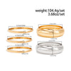 Exaggerated Geometric Round Wide Metal Bracelet With Electroplating