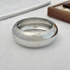Exaggerated Geometric Round Wide Metal Bracelet With Electroplating