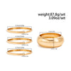 Exaggerated Geometric Round Wide Metal Bracelet With Electroplating