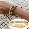 Exaggerated Geometric Round Wide Metal Bracelet With Electroplating