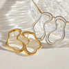 Exaggerated Geometric Stainless Steel Electroplated Women's Earrings