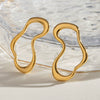 Exaggerated Geometric Stainless Steel Electroplated Women's Earrings