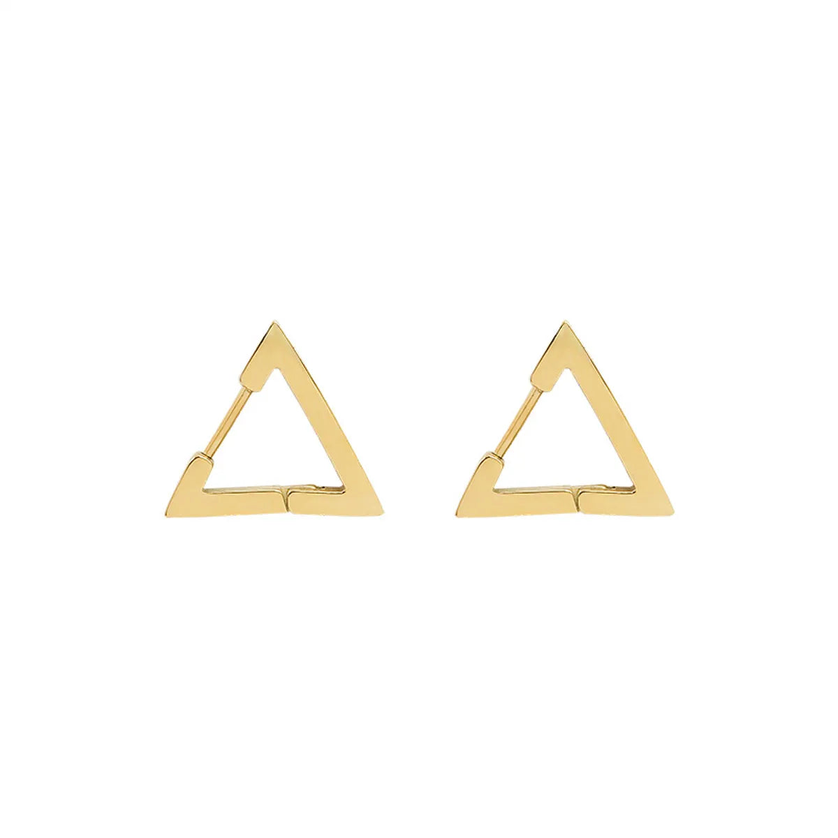 Fashion Geometric Plating Titanium Steel No Inlaid Earrings