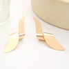 Exaggerated Glossy Twisted Tassel Geometric Iron Earrings For Women With Electroplating