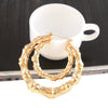 Exaggerated Golden Circle Hiphop Street Dance Earrings Earrings Oversized Bamboo Earrings
