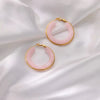 Exaggerated Gradient Color Retro Ins Style Cshaped Acrylic Inlaid Resin Hoop Earrings