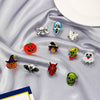 Exaggerated Halloween Luminous Acrylic Brooch With Funny Led Cartoon Ghost Bat Pumpkin Head Badge Electroplated Costume Accessories