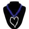 Exaggerated Heart Shape Alloy Beaded Women'S Pendant Necklace