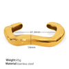 Exaggerated Heavy Industry Irregular Lava Texture Open 316L Stainless Steel Bracelet For Women With Electroplating Treatment And Geometric Style